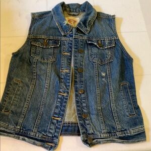 Mossimo Supply Co. Blue Denim Vest